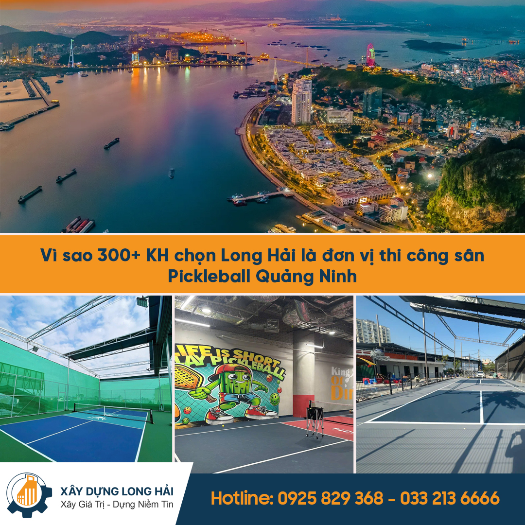 thi công sân Pickleball Quảng Ninh trọn gói