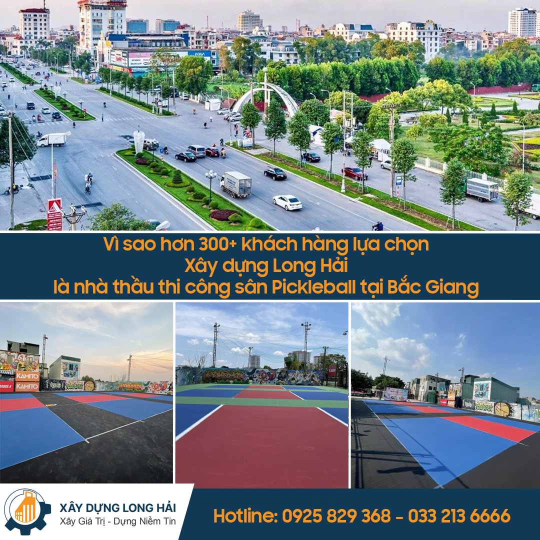 thiết kế thi công sân pickleball Long Hải