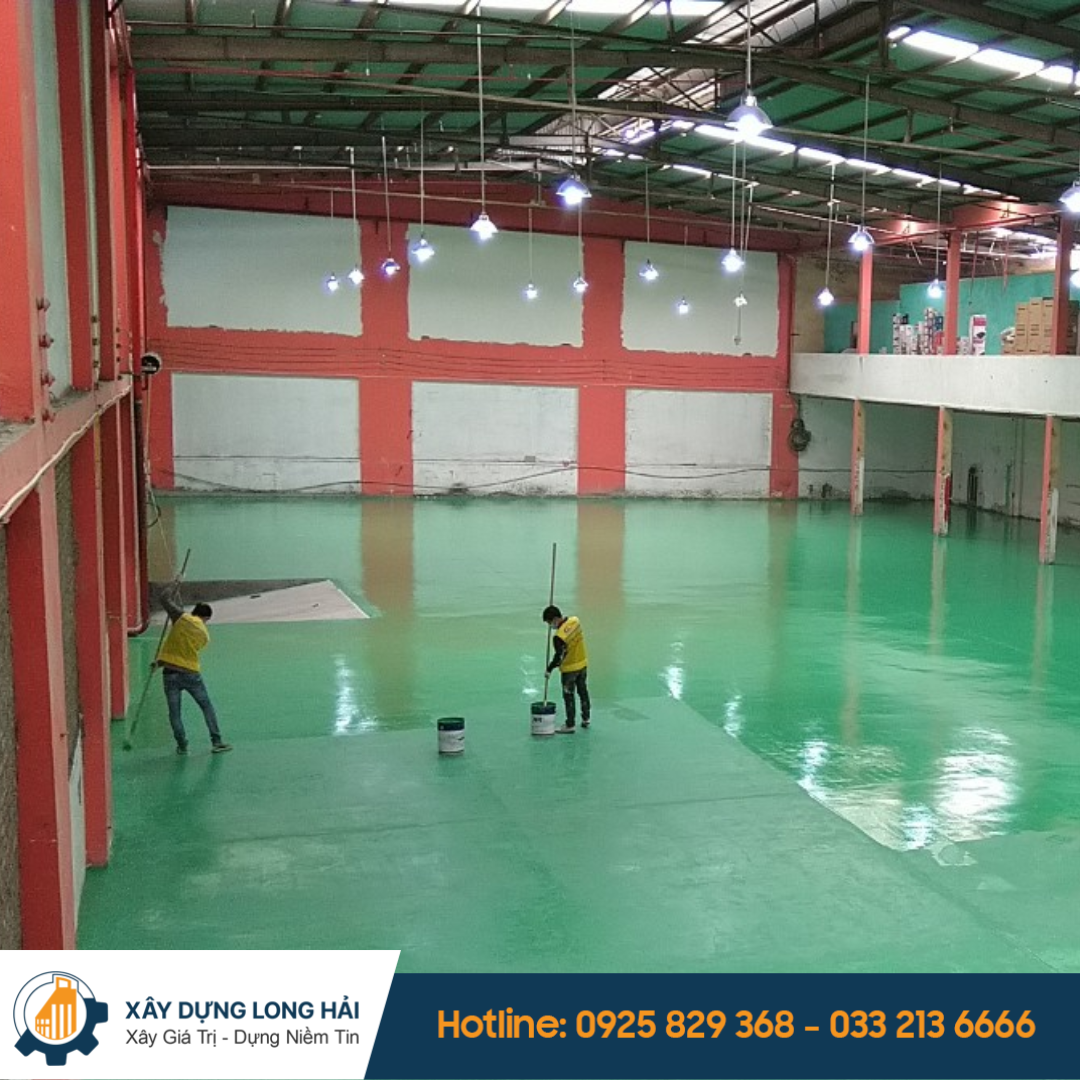 thi công sàn epoxy nhà xưởng
