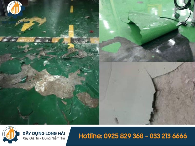 nền epoxy bong chóc