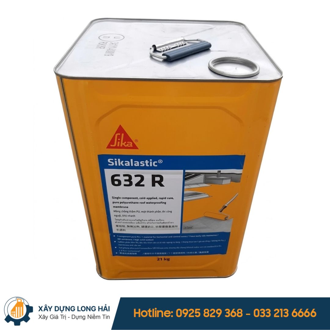 Sơn Chống Thấm Polyurethane Sika Cho Sàn Mái Ngoài Trời – Sikalastic 632 R (21Kg)