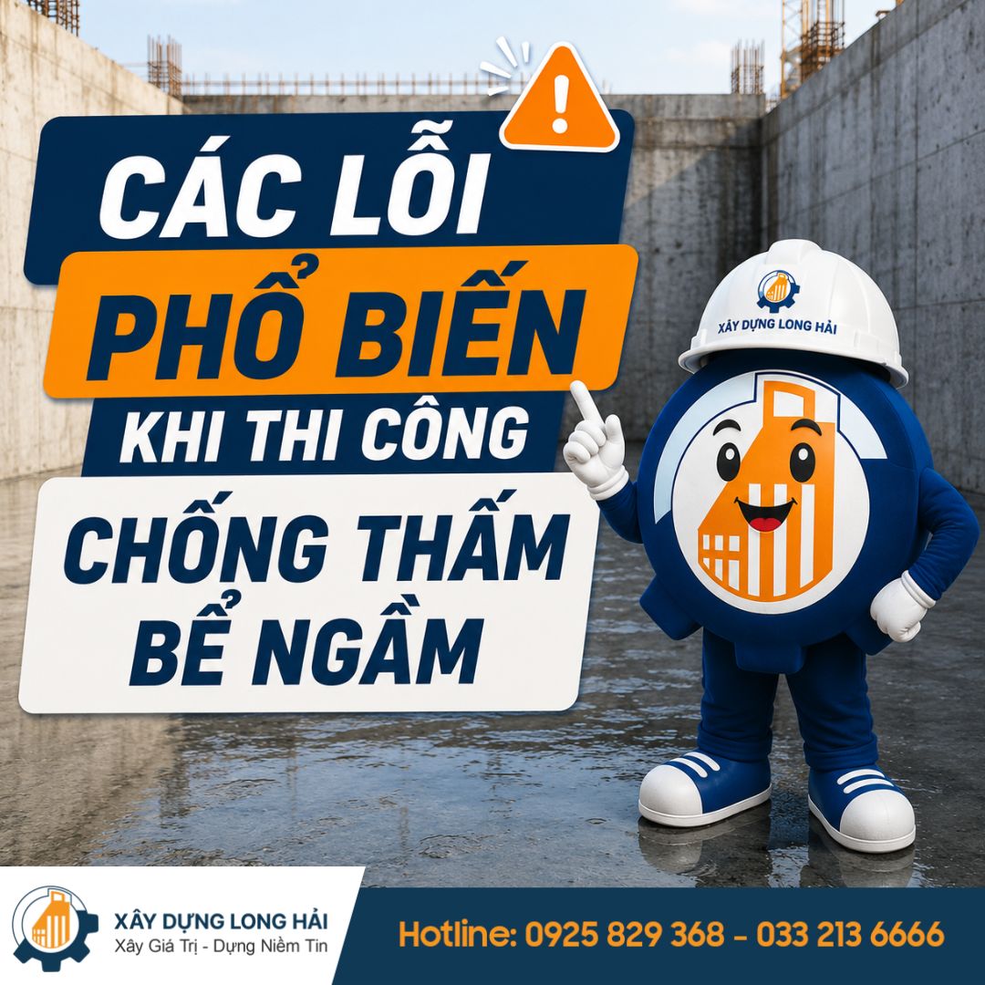 Các Lỗi Phổ Biến Khi Thi Công Chống Thấm Bể Ngầm