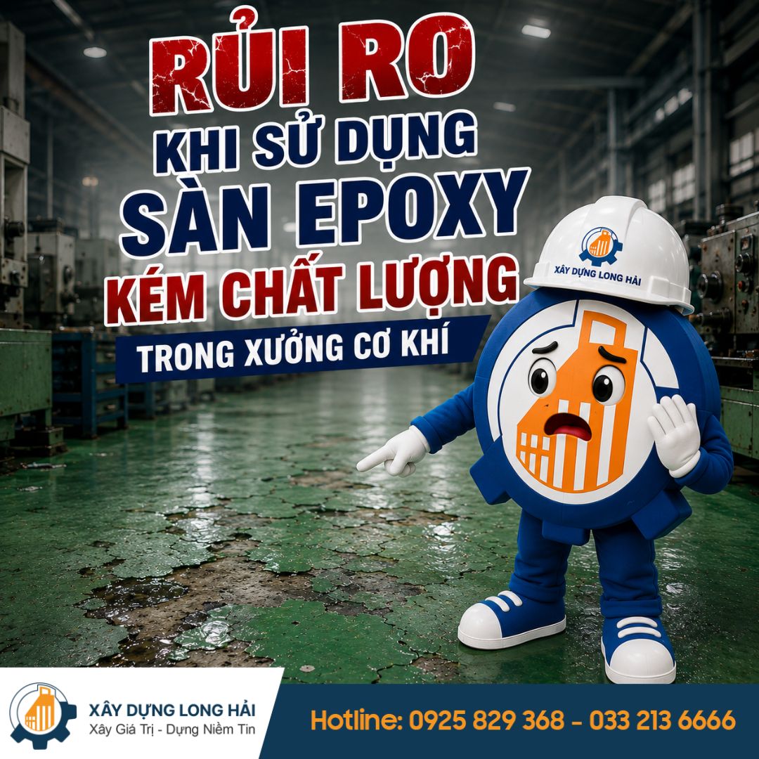 Rủi Ro Khi Sử Dụng Sàn Epoxy Kém Chất Lượng Trong Xưởng Cơ Khí