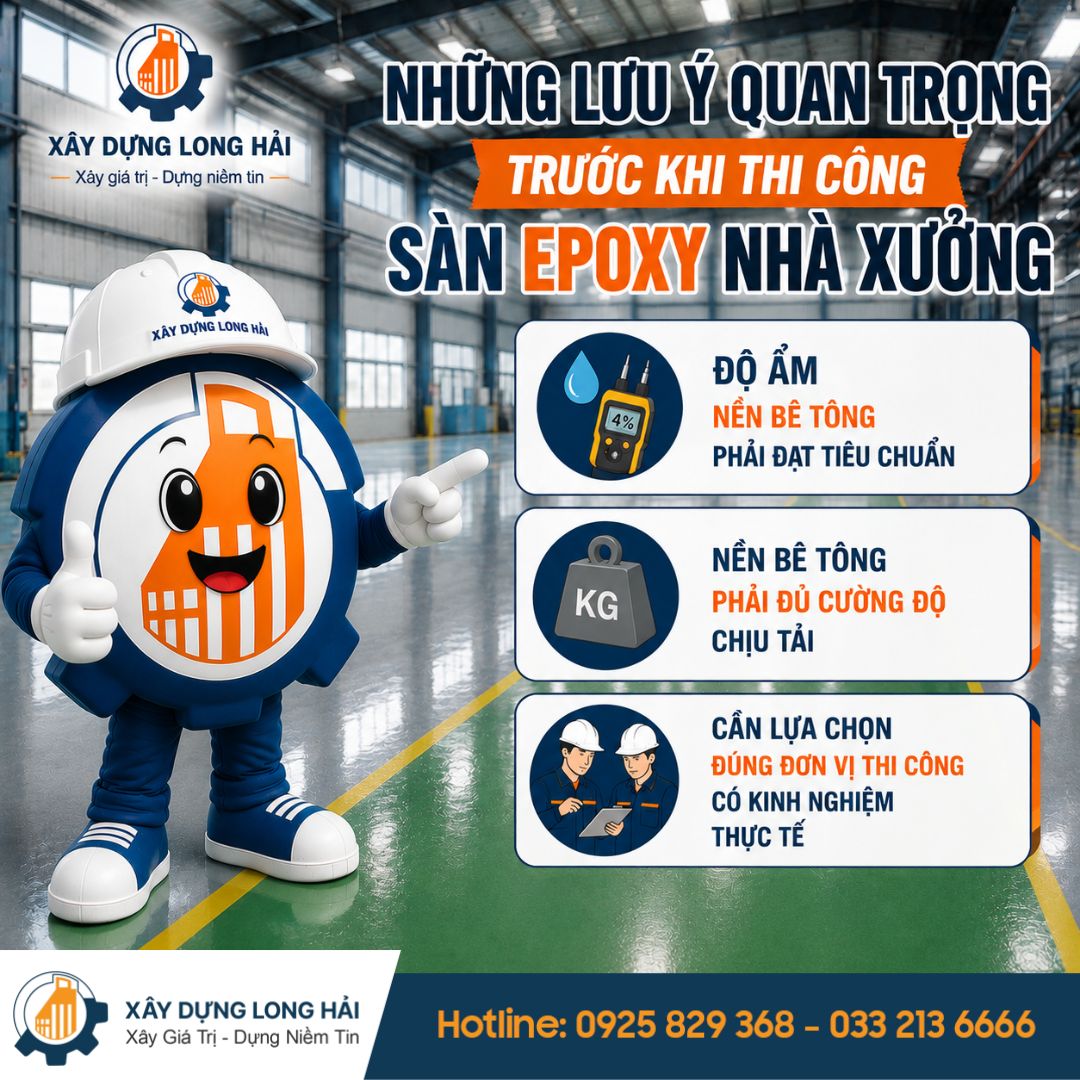 Những Lưu Ý Quan Trọng Trước Khi Thi Công Sàn Epoxy Nhà Xưởng