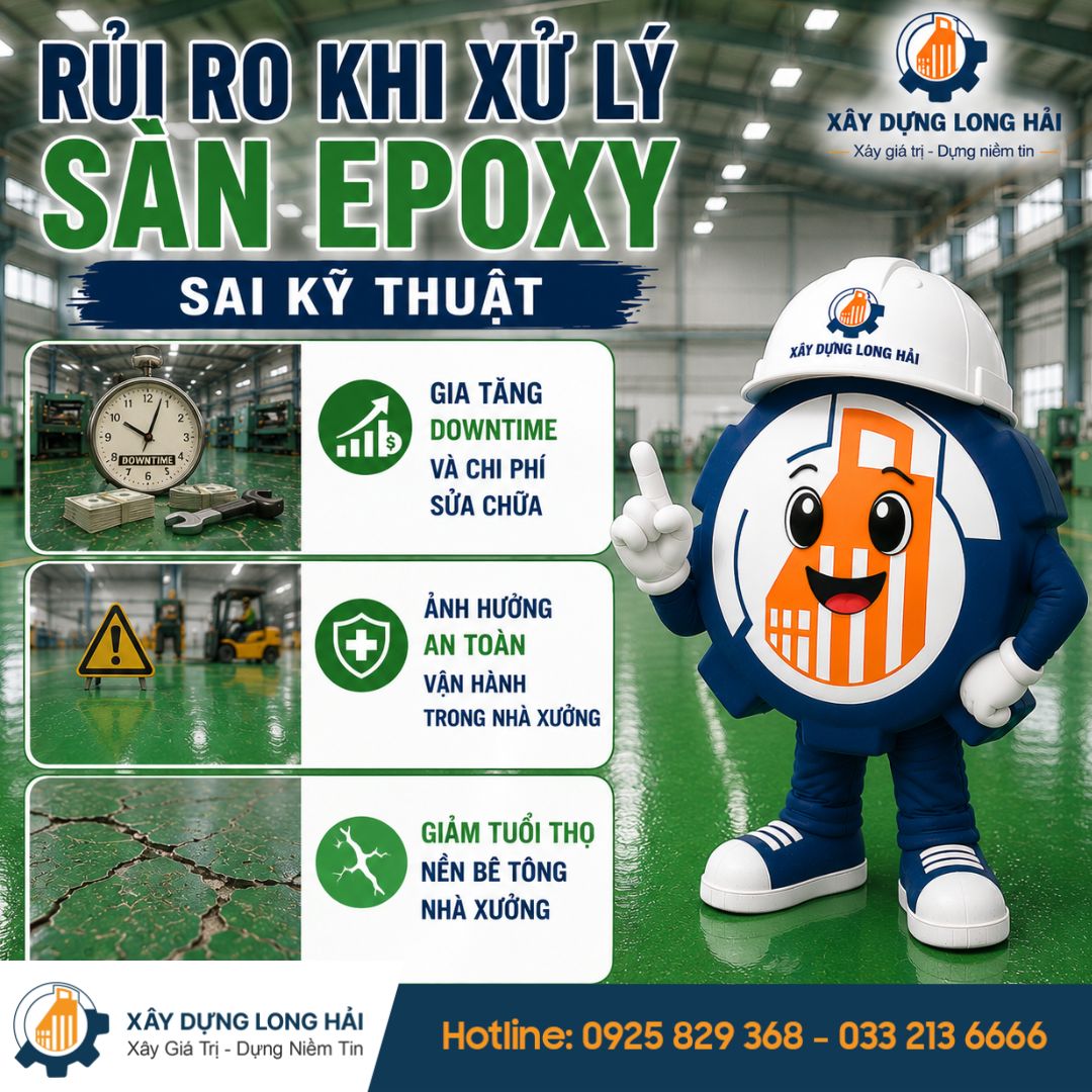 Rủi Ro Khi Xử Lý Sàn Epoxy Sai Kỹ Thuật