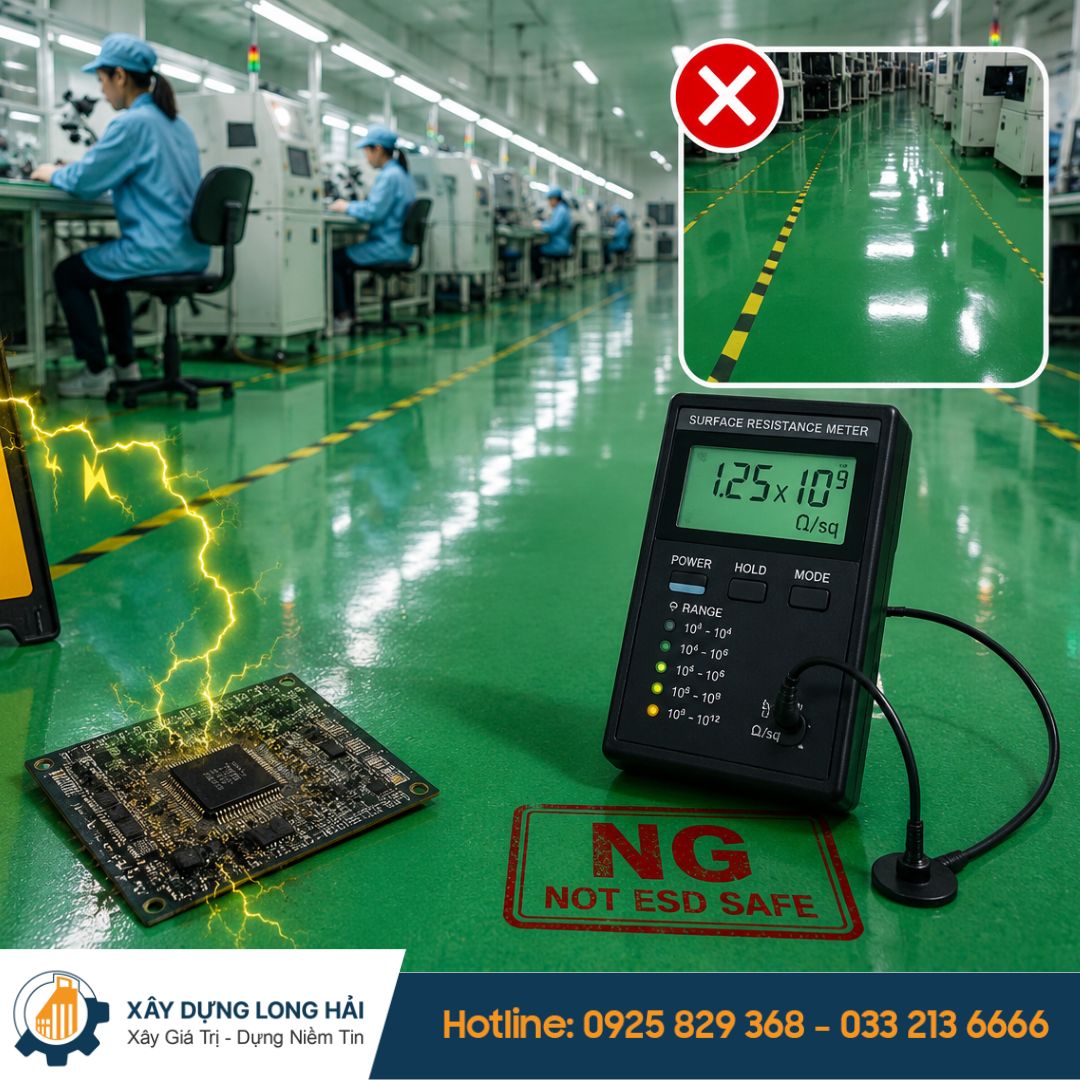 chống tĩnh điện sàn epoxy