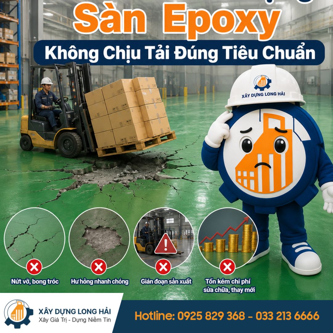 rủi ro khi sử dụng sàn epoxy không đạt tiêu chuẩn