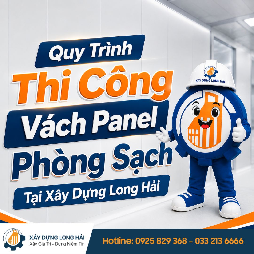 Quy Trình Thi Công Vách Panel Phòng Sạch Tại Xây Dựng Long Hải
