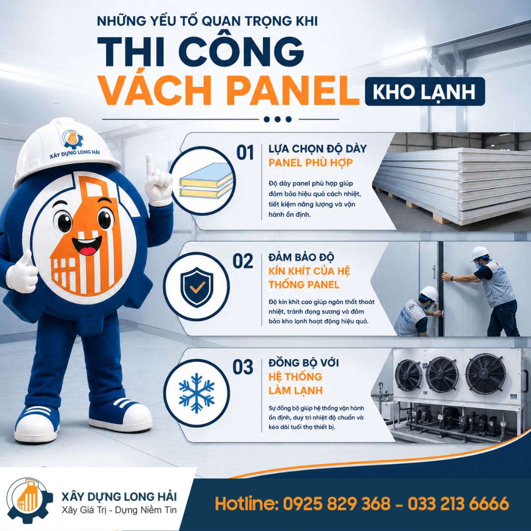 Những Yếu Tố Quan Trọng Khi Thi Công Vách Panel Kho Lạnh