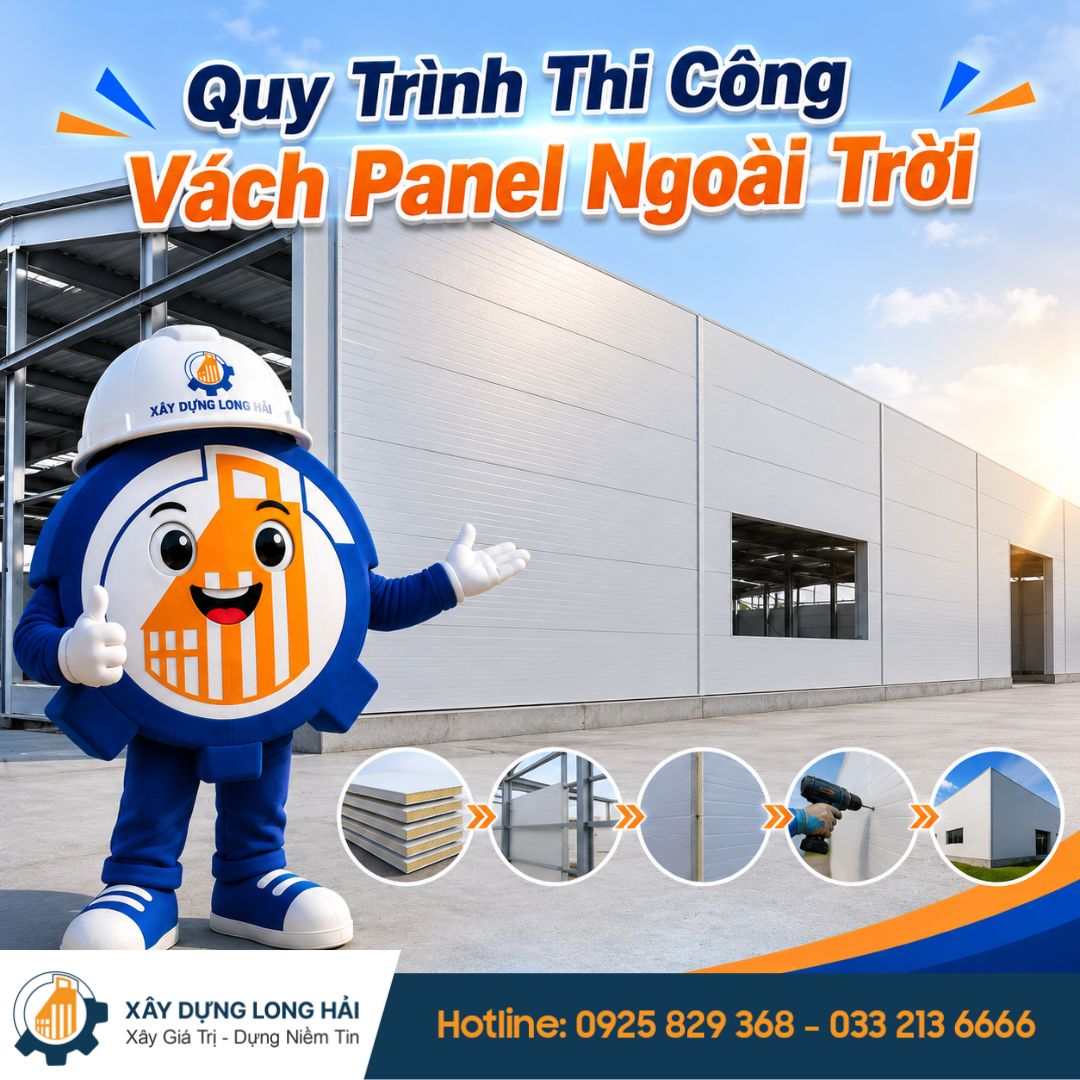 Quy Trình Thi Công Vách Panel Ngoài Trời Tại Long Hải