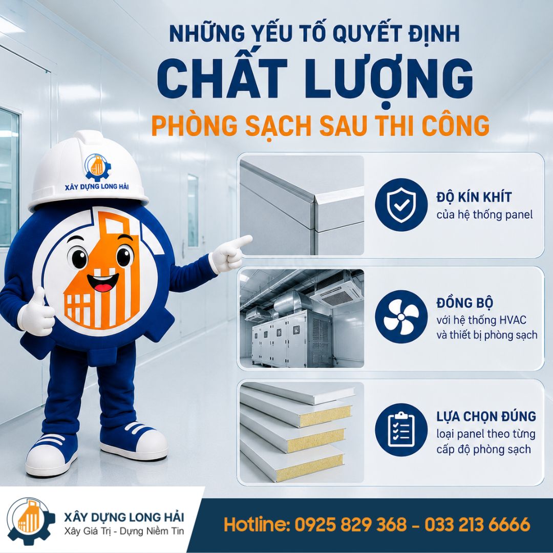 Những Yếu Tố Quyết Định Chất Lượng Phòng Sạch Sau Thi Công 