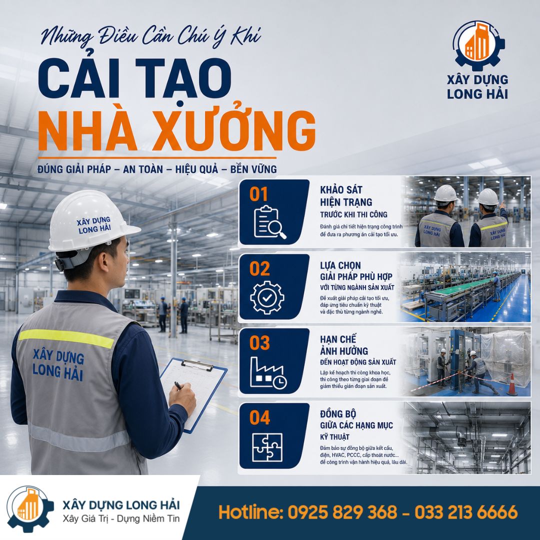 Những Điều Cần Chú Ý Khi Cải Tạo Nhà Xưởng