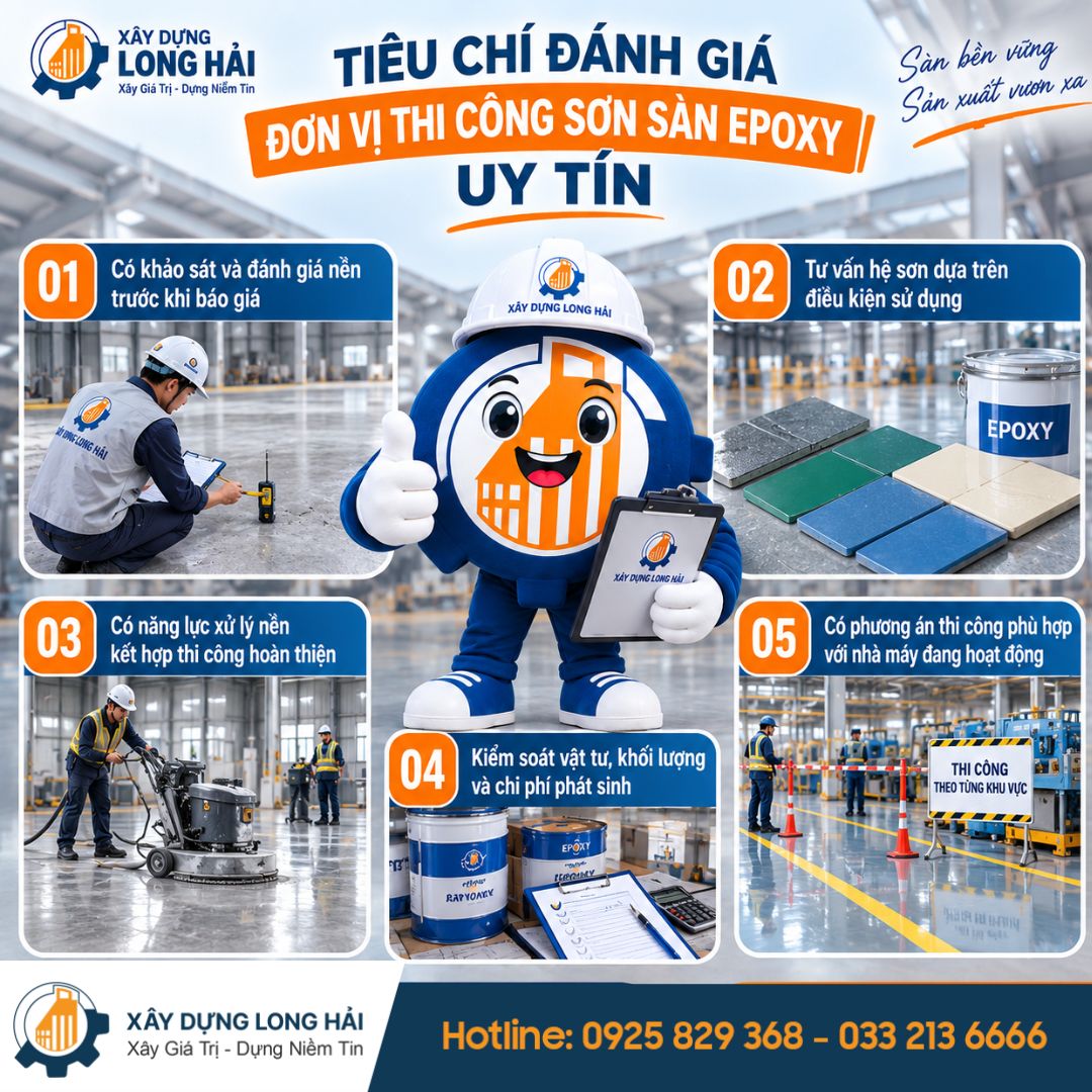 Tiêu Chí Đánh Giá Đơn Vị Thi Công Sơn Sàn Epoxy Uy Tín