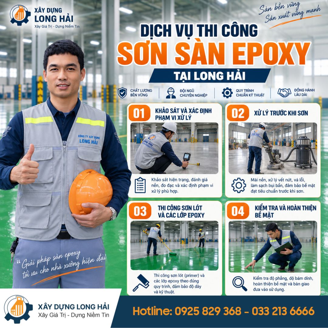 Dịch Vụ Thi Công Sơn Sàn Epoxy Tại Long Hải
