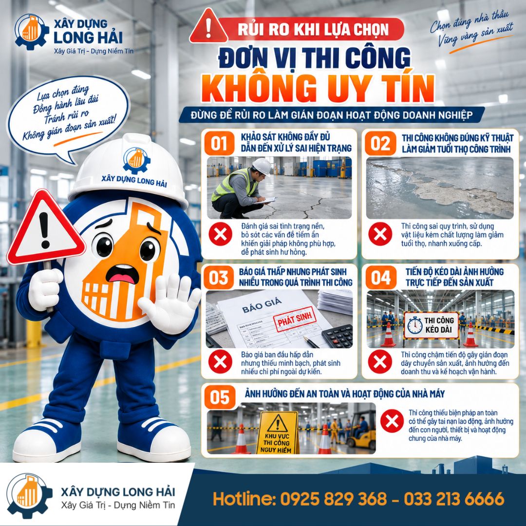 Rủi Ro Khi Lựa Chọn Đơn Vị Thi Công Không Uy Tín